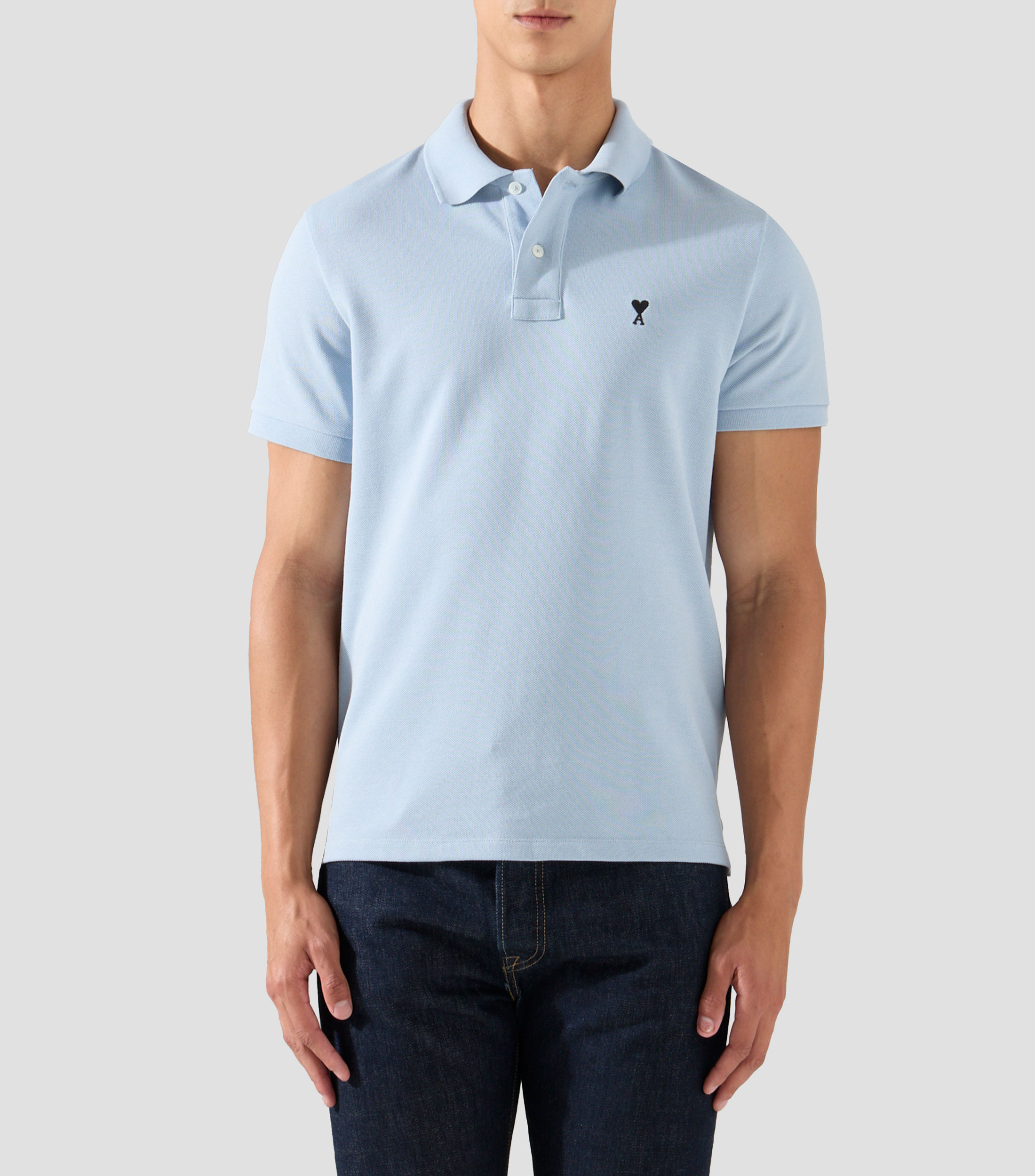 Playera tipo polo manga corta lisa Hombre